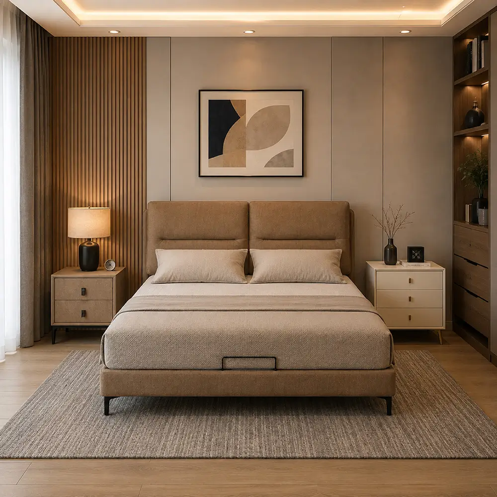 Bronte Upholstered Platform Bed Frame with Padded Headboard
