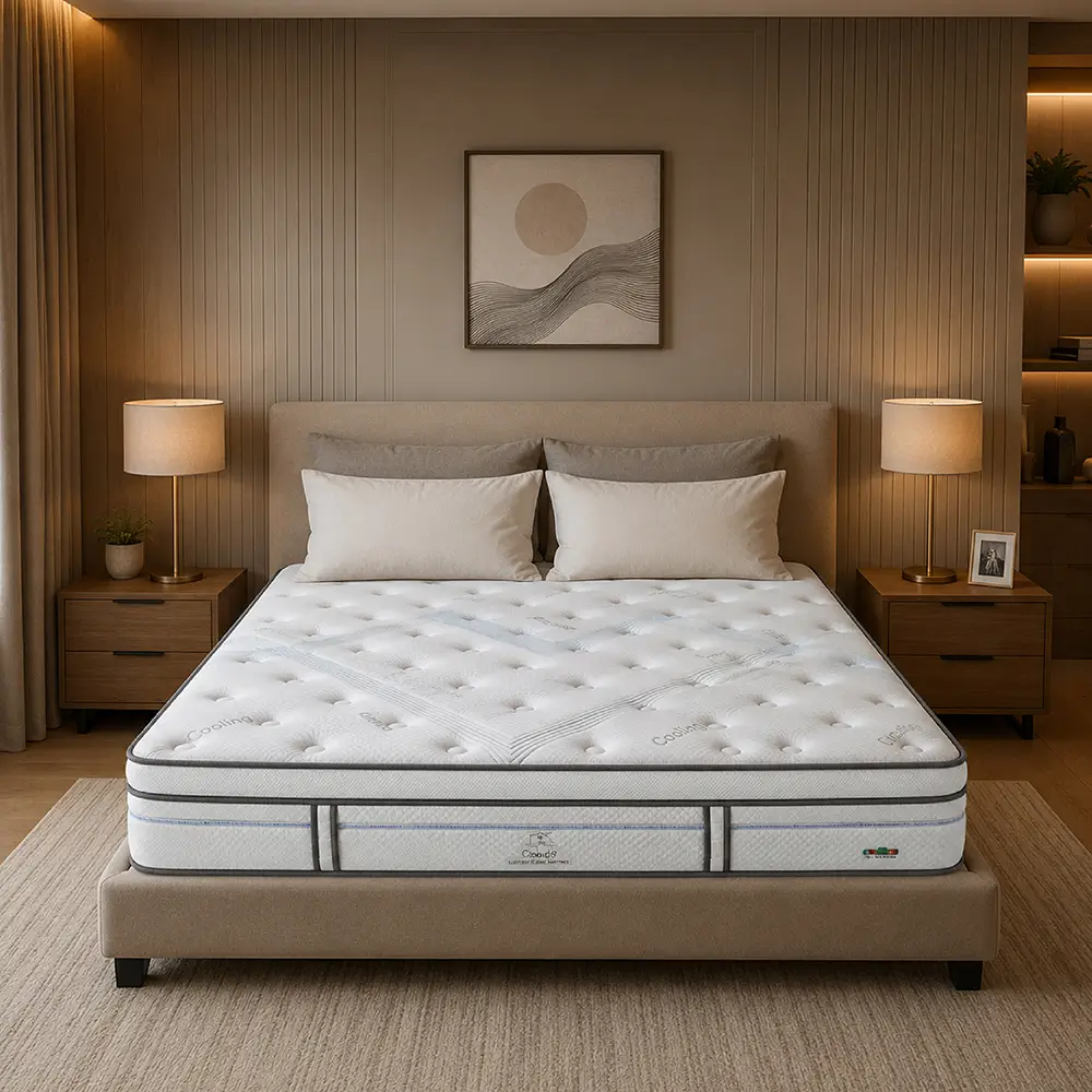 Luxury Embrace Hybrid Pocket Spring Mattress with Gel Memory Foam and Cooling Fabric